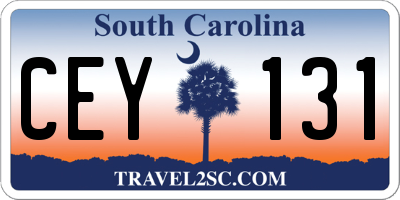 SC license plate CEY131