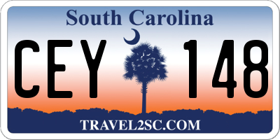 SC license plate CEY148