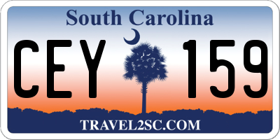 SC license plate CEY159