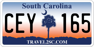 SC license plate CEY165