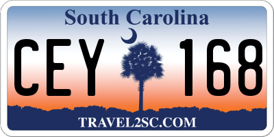SC license plate CEY168