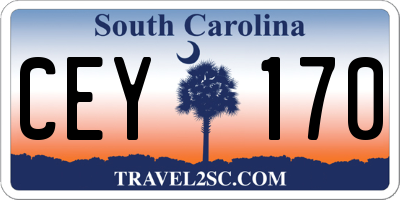 SC license plate CEY170