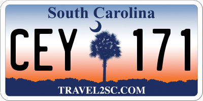 SC license plate CEY171