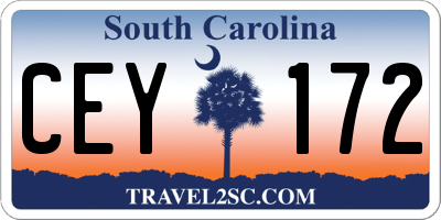 SC license plate CEY172