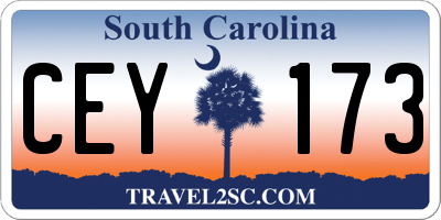 SC license plate CEY173
