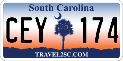 SC license plate CEY174