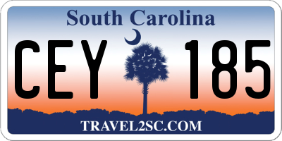 SC license plate CEY185