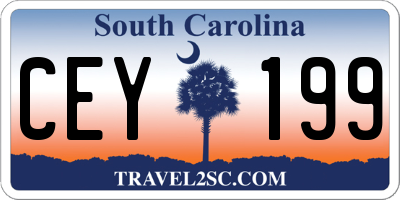 SC license plate CEY199