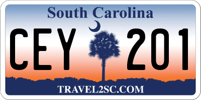 SC license plate CEY201
