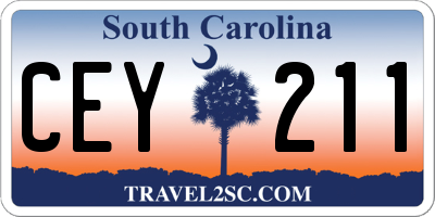 SC license plate CEY211