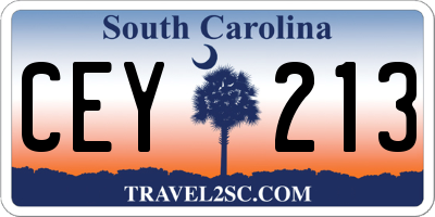 SC license plate CEY213