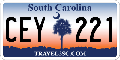 SC license plate CEY221