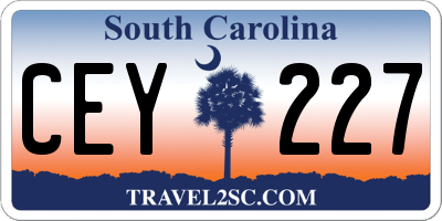 SC license plate CEY227