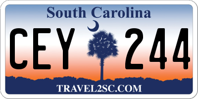 SC license plate CEY244