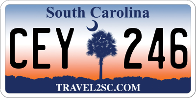 SC license plate CEY246