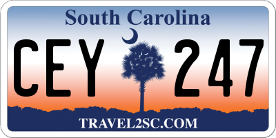 SC license plate CEY247