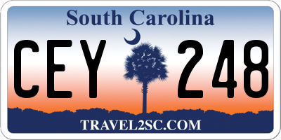 SC license plate CEY248