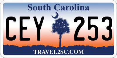 SC license plate CEY253