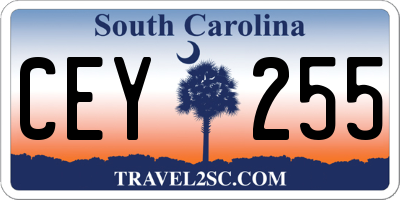 SC license plate CEY255