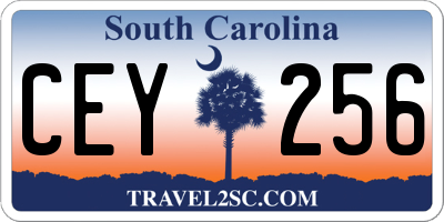 SC license plate CEY256