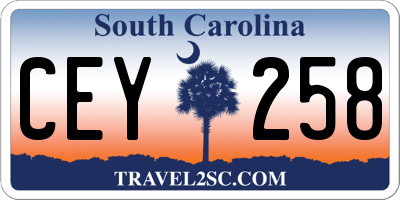 SC license plate CEY258
