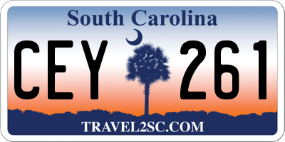 SC license plate CEY261