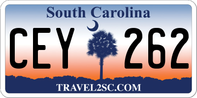 SC license plate CEY262