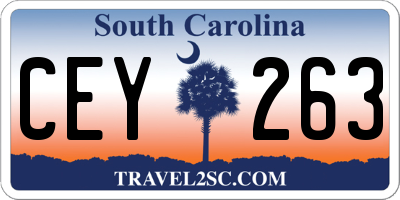 SC license plate CEY263