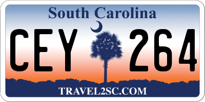 SC license plate CEY264