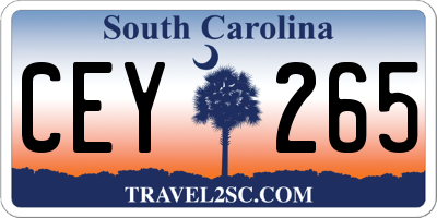 SC license plate CEY265