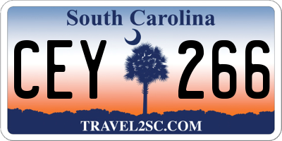 SC license plate CEY266