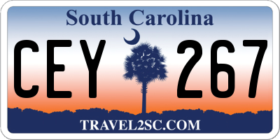 SC license plate CEY267