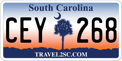 SC license plate CEY268