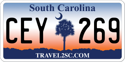 SC license plate CEY269