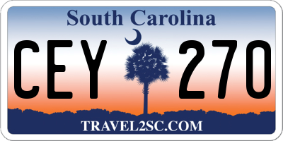 SC license plate CEY270
