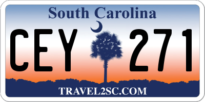 SC license plate CEY271