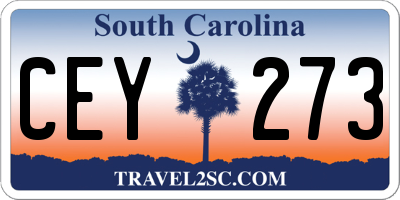 SC license plate CEY273
