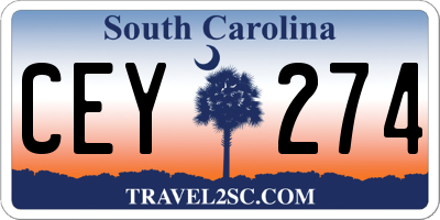 SC license plate CEY274