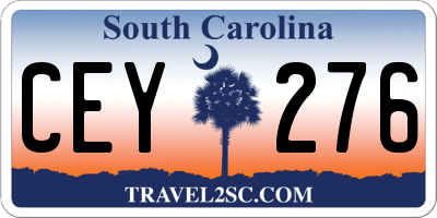 SC license plate CEY276