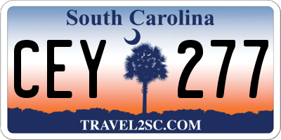 SC license plate CEY277