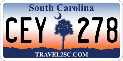 SC license plate CEY278