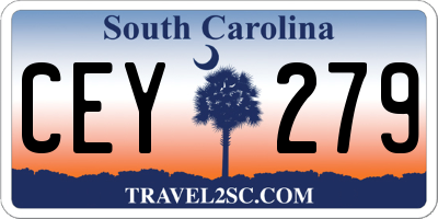 SC license plate CEY279