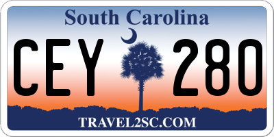 SC license plate CEY280