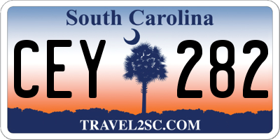 SC license plate CEY282
