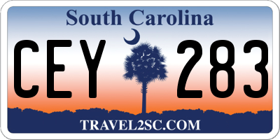 SC license plate CEY283