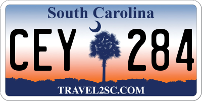 SC license plate CEY284