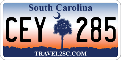 SC license plate CEY285