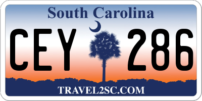 SC license plate CEY286