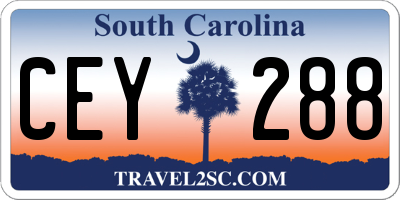 SC license plate CEY288