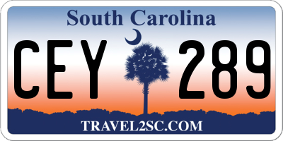 SC license plate CEY289